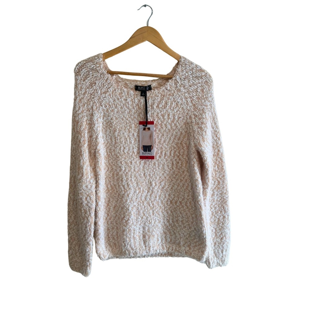 NEW Buffalo David Bitton Women's Eyelash Knit Sweater Pink Size Medium